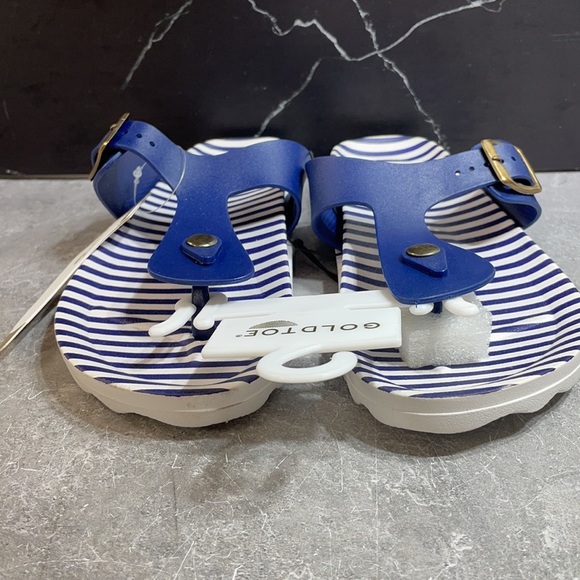 Goldtoe Helena B Flops Navy/White Size 6-7-10 - Picture 2 of 8